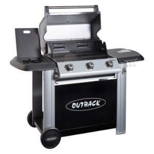 Outback 3 Burner Magnum Hybrid Gas and Charcoal Braai with MCS Black OUT370763 — SA Home Builder Store