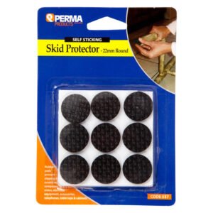 Perma 18 x Skid Protector Self Adhesive Rubber Pads 22 x 3 mm — SA Home Builder Store