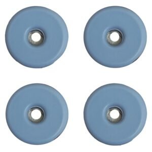 Perma 4 x Round Teflon Easy Slide Screw-On Protectors Blue 38 x 38 x 6 mm — SA Home Builder Store