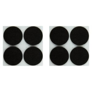 Perma 8 x Self Adhesive Felt Scratch Protector Pads Black 32 x 32 mm — SA Home Builder Store
