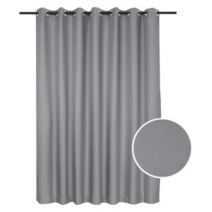 Plain Weave Eyelet Curtain Gun Metal 2300 x 2230 mm — SA Home Builder Store