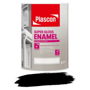 Plascon Super Universal Enamel Doors and Trims Paint Black 5 L — SA Home Builder Store