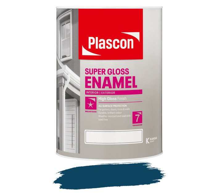 Plascon Super Universal Enamel Doors and Trims Paint Deep Blue 5 L — SA Home Builder Store