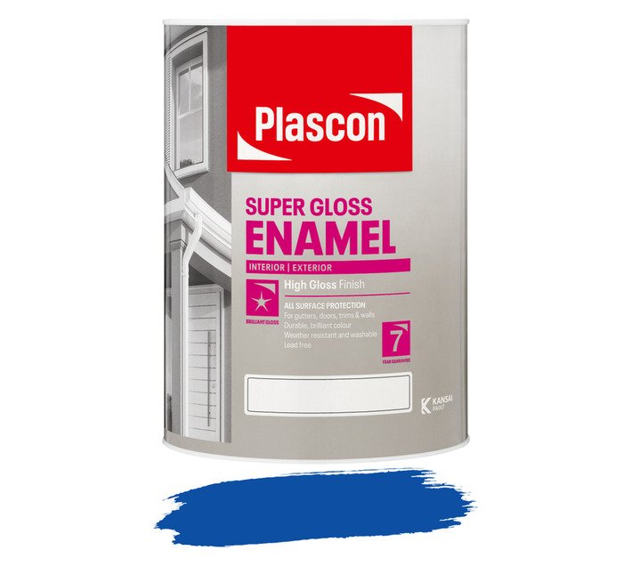 Plascon Super Universal Enamel Doors and Trims Paint Midnight Blue 5 L — SA Home Builder Store