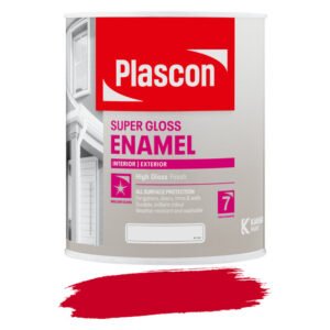 Plascon Super Universal Enamel Doors and Trims Paint Signal Red 1 L — SA Home Builder Store