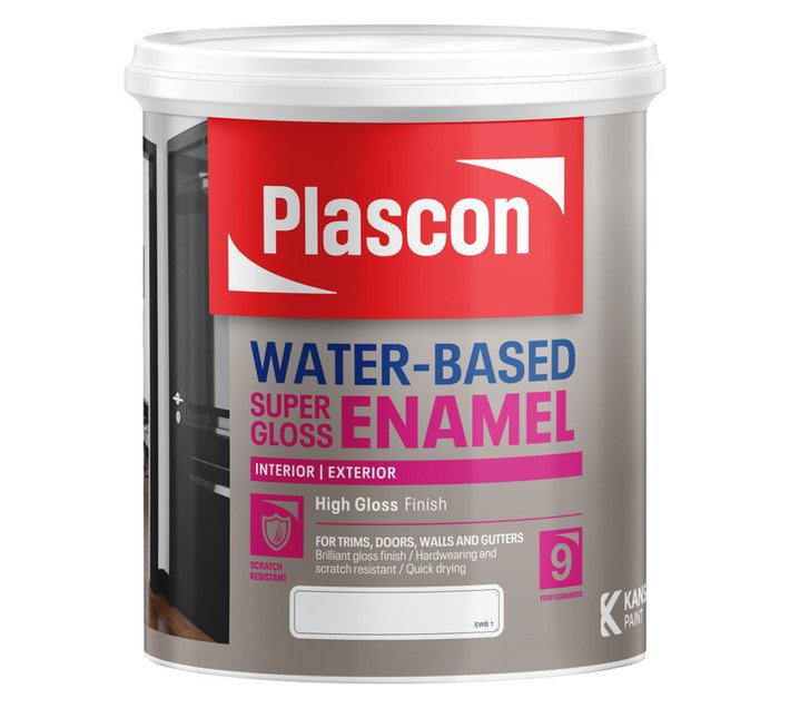 Plascon Water Based Super Gloss Enamel Deep Tint Base Paint 5 L — SA Home Builder Store