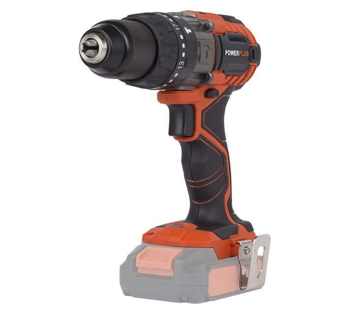 Powerplus Dual Power 20V Cordless Impact Drill/Driver 50Nm Torque, 13mm Keyless Chuck and 2-Speed Gearbox (POWDP1520) —