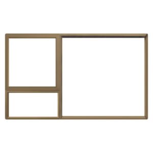 Prestige Top Hung Aluminium Window 1 Vent - Bronze (1490 x 890mm) — SA Home Builder Store