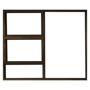 Prestige Top Hung Aluminium Window 2 Vents - Bronze (1490 x 1790mm) — SA Home Builder Store