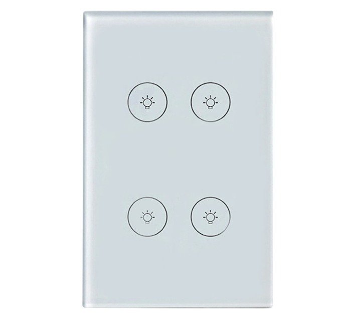 Qualitel 4-Gang Smart Wi-Fi Light Switch - White (76 x 28 x 120mm) — SA Home Builder Store