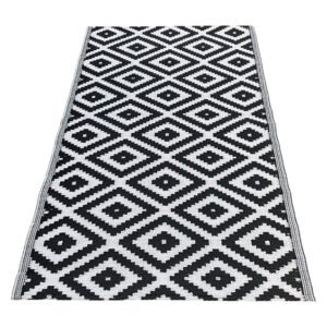 Rug It Up Diamond Outdoor Rug Black and White — SA Home Builder Store