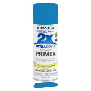 Rust-Oleum Painter's Touch 2X Ultra Cover Satin Lagoon Spray Paint 340 g – Vibrant Coverage for Wood, Metal and Plastic