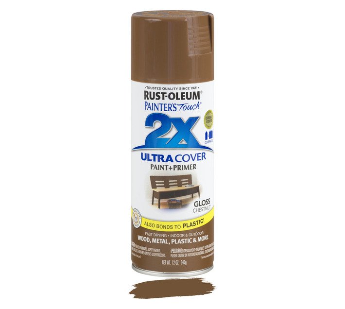 Rust-Oleum Spray Paint Touch 2X Ultra Cover Gloss Chestnut 340 g - Exclusive to Builders — SA Home Builder Store