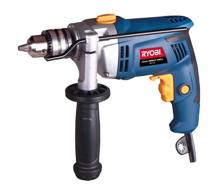 Ryobi 710 W Impact DIY Drill - 13 mm Keyed Chuck, Variable Speed and 360° Auxiliary Handle (PD-710) — SA Home Builder