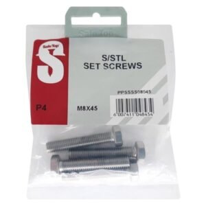 Safe Top 4 x Stainless Steel M8 Set Screws 8 x 45 mm — SA Home Builder Store