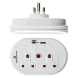 Smartsocket Compact USB Adaptor White — SA Home Builder Store