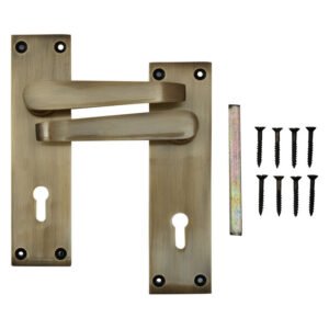 Solid Brass CV1 Victorian Lever Handle Antique Brass — SA Home Builder Store