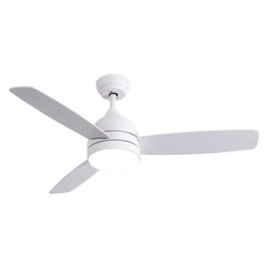 Stellar Lighting 122 cm Year-Round Ceiling Fan With Integrated Light and Remote (White) – 3 High-Efficiency Blades