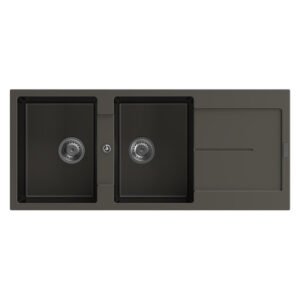 Sternhagen Enigma Granite Double Bowl Sink Metallic Grey 1160 x 500 x 200 mm — SA Home Builder Store