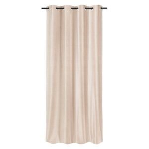 Suede Inlay Eyelet Curtain Cream 2300 x 2500 mm — SA Home Builder Store