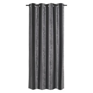 Suede Textured Eyelet Curtain Grey 2300 x 2500 mm — SA Home Builder Store