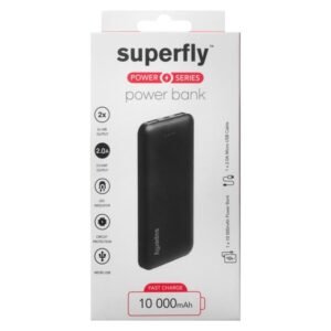 Superfly 10000mAh Power Bank and USB Light - Black — SA Home Builder Store