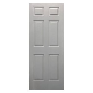 Swartland 6 Panel Embossed Colonist Exposed Edge Interior Door Grey 813 x 2032 mm — SA Home Builder Store