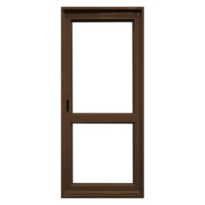 Swartland Kenzo 2 Panel Half Glass Aluminium Door Bronze 900 x 2100 mm — SA Home Builder Store