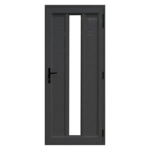 Swartland Kenzo Horizontal 2 Panel Exterior Door Charcoal — SA Home Builder Store