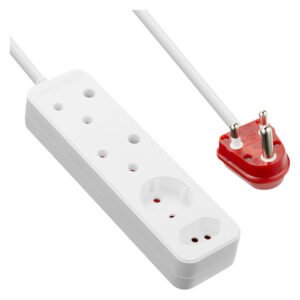 Switched High Surge 4 Way Multiplug White 16 A — SA Home Builder Store