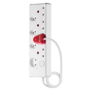 Switched High Surge 8 Way Multi-plug White 500 mm — SA Home Builder Store