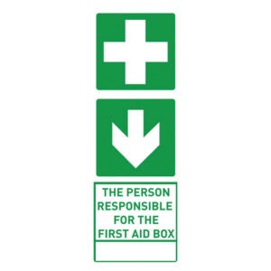 Tower First Aid Sign Green/White 570 x 190 mm — SA Home Builder Store