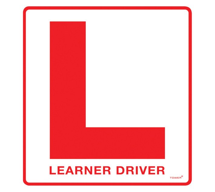 Tower Learner Driver Sign Red and White — SA Home Builder Store