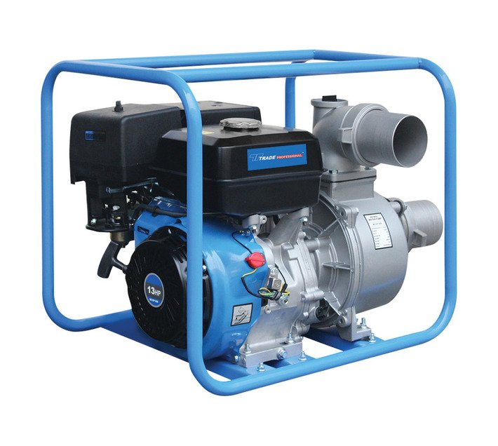 Trade Professional 100 mm Petrol Water Pump Blue 9.6 kW — SA Home Builder Store