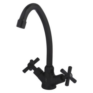Triumph Polar Deck Mounted Swivel Spout Sink Mixer Black — SA Home Builder Store