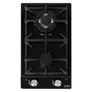 Univa Domino 2 Burner Gas Hob Black UGH02B — SA Home Builder Store