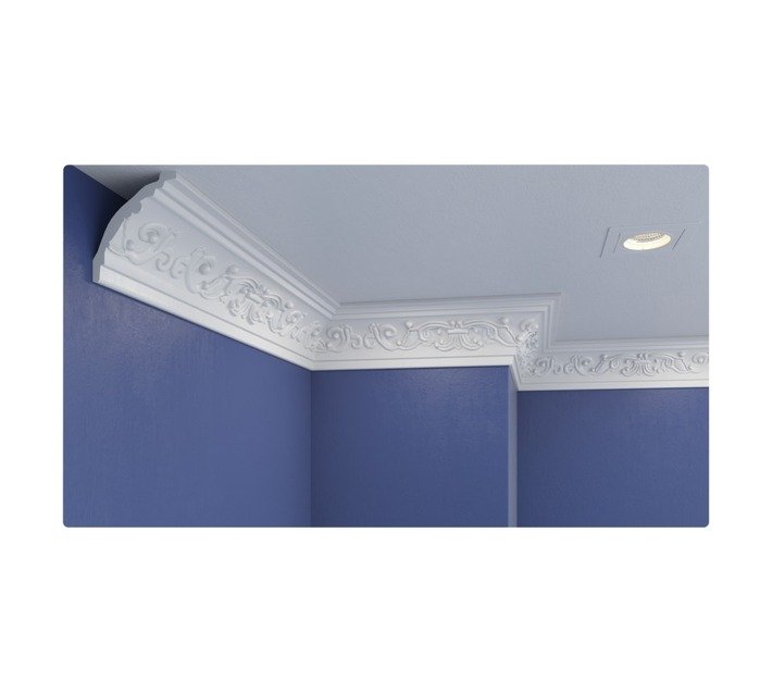 Upper Edge 3 x Polystyrene Cornices White 2000 x 86 x 65 mm — SA Home Builder Store