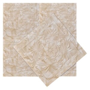 Upper Edge Polystyrene Square Ceiling Tile Beige Agate 2000 x 500 mm — SA Home Builder Store