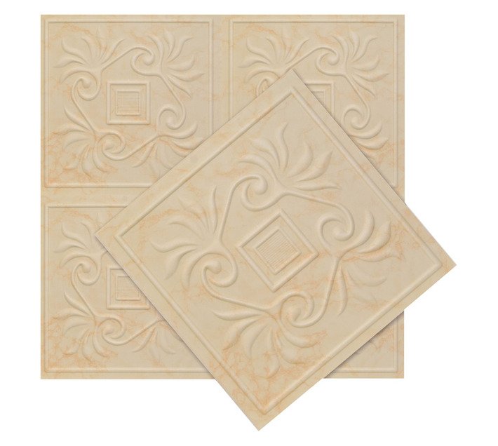 Upper Edge Polystyrene Square Ceiling Tile Matt Beige 2000 x 500 mm — SA Home Builder Store