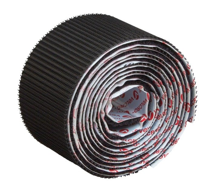 VELCRO® Heavy Duty Stick On Tape Black 50 mm x 1000 mm — SA Home Builder Store