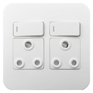 Veti Double Switched Plug Socket 4x4 White — SA Home Builder Store