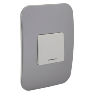 Veti VL112C1VWSV 1-Lever Double Switch Module - White/Silver — SA Home Builder Store