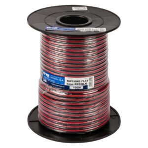 Waco Flat Ripcord Cable Red and Black 4 mm — SA Home Builder Store