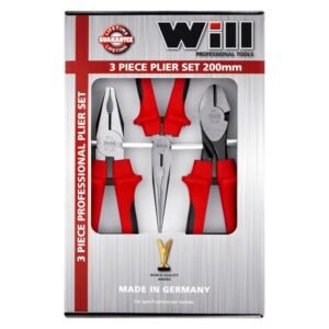 WILL Professional Tools 3 Piece Plier Set DT (200mm) — SA Home Builder Store